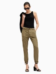 AllSaints Green Nola Cargo Trousers - Image 4 of 9