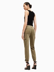 AllSaints Green Nola Cargo Trousers - Image 8 of 9