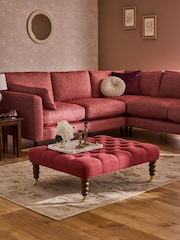 Laura Ashley Launton Rosewood Red Ropsley Footstool - Image 3 of 7