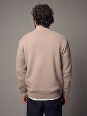 rjava - v standardnem kroju 100% Cotton Premium Zip-Through pulover - Slika 3 iz 11