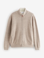 rjava - v standardnem kroju 100% Cotton Premium Zip-Through pulover - Slika 8 iz 11