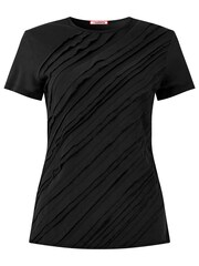 Joe Browns Black Raw Edge Panelled Short Sleeve Top - Image 5 of 5