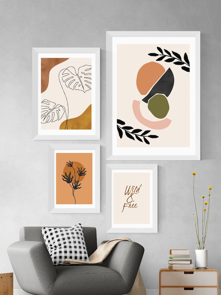 East End Prints White One Line Monstera Framed Art Print - Image 3 of 3