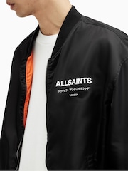AllSaints Black Underground Bomber Jacket - Image 3 of 7