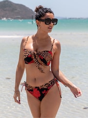 Pour Moi Animal Brief Print St Lucia Bikini Bottoms - Image 1 of 4