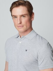 Hackett London Men Grey 100% Cotton Polo Shirt - Image 4 of 7