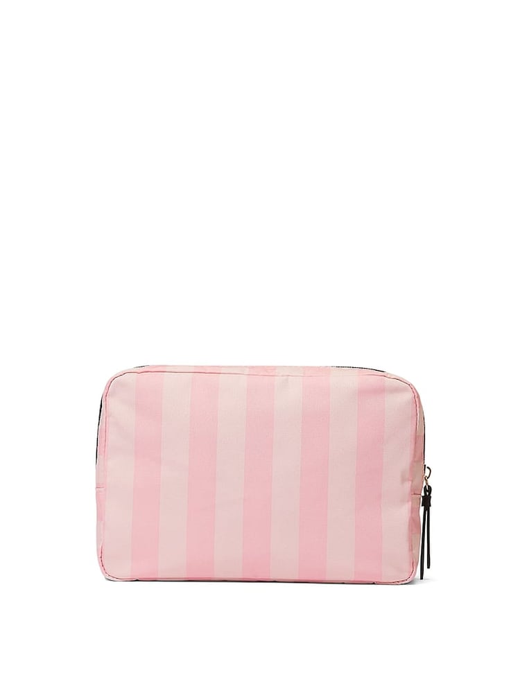 Victoria's Secret Iconic Stripe Pink Makeup Bag - Image 2 of 3