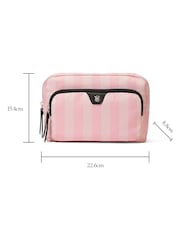 Victoria's Secret Iconic Stripe Pink Makeup Bag - Image 3 of 3