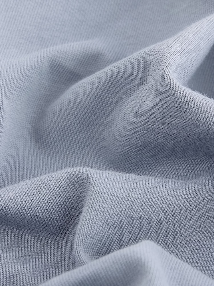 Dusky Blue Relaxed Fit Heavyweight T-Shirt - Image 6 of 6