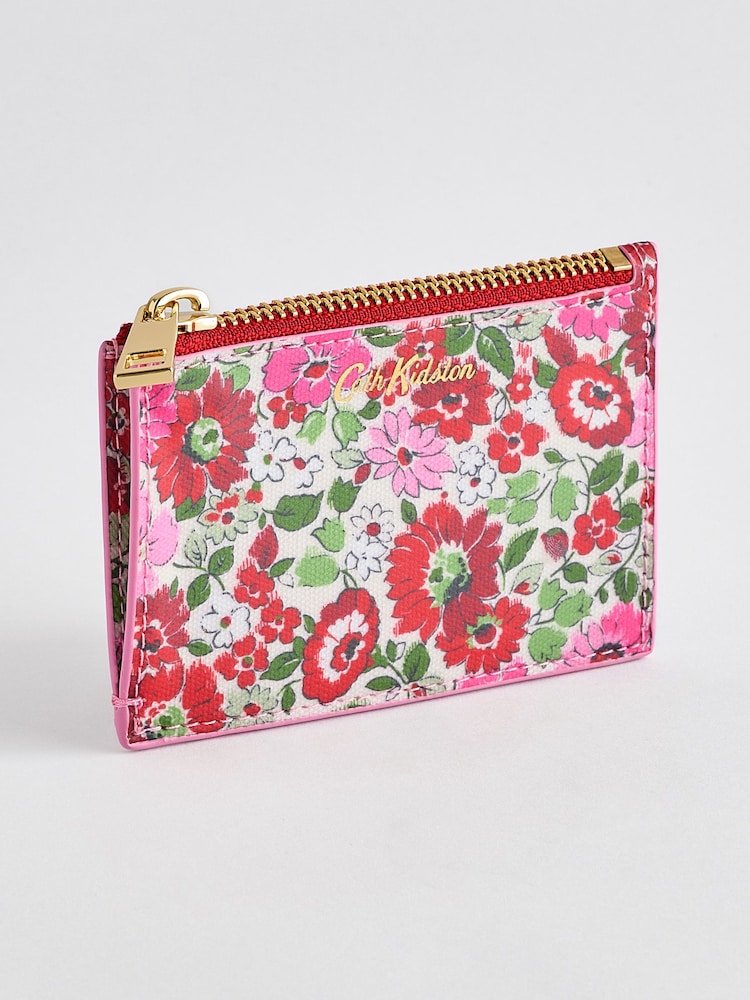 Cath Kidston Red Ditsy Zip Card Holder - Image 1 of 4