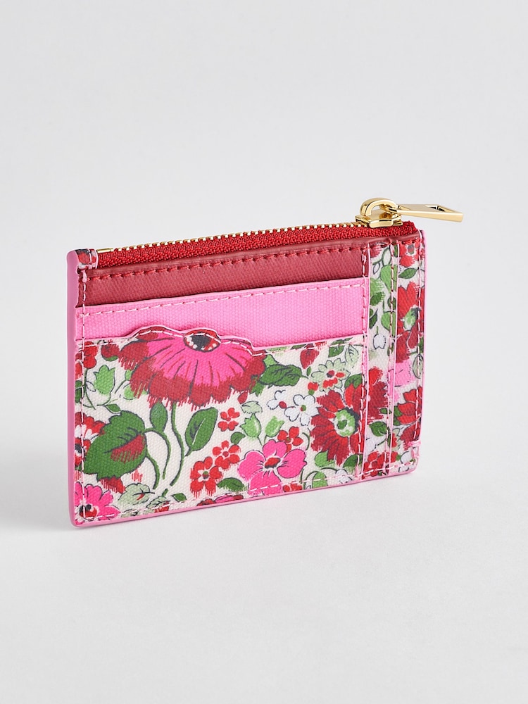 Cath Kidston Red Ditsy Zip Card Holder - Image 2 of 4