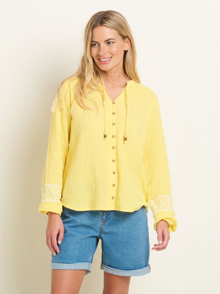 Brakeburn 100% Cotton Jessie Embroidered Blouse - Bild 1 von 1