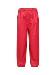 Rojo - Pantalones con forro polar impermeables de niño de Mountain Warehouse - Imagen 1 de 6