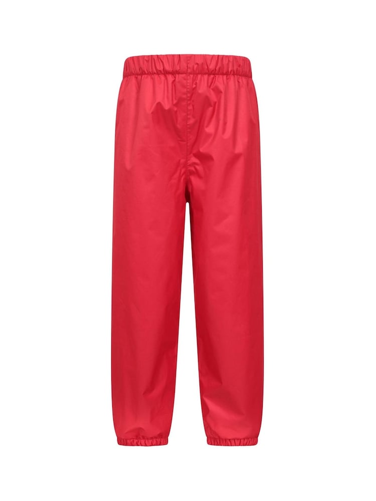 Rojo - Pantalones con forro polar impermeables de niño de Mountain Warehouse - Imagen 1 de 6