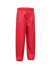 Rojo - Pantalones con forro polar impermeables de niño de Mountain Warehouse - Imagen 2 de 6