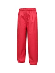 Rojo - Pantalones con forro polar impermeables de niño de Mountain Warehouse - Imagen 3 de 6