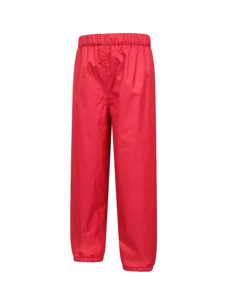 Mountain Warehouse Red Waterproof Fleece Lined Kids Trousers - Image 3 of 6