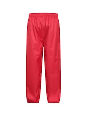 Rojo - Pantalones con forro polar impermeables de niño de Mountain Warehouse - Imagen 4 de 6