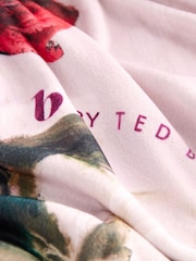 B by Ted Baker Teal Blue Cosy Floral Pyjamas - Image 11 of 13