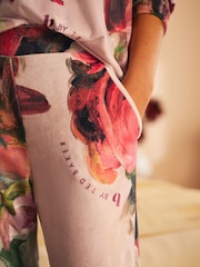 B by Ted Baker Teal Blue Cosy Floral Pyjamas - Image 7 of 13