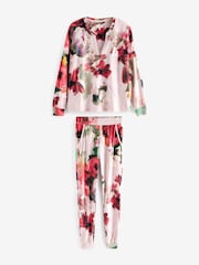 B by Ted Baker Teal Blue Cosy Floral Pyjamas - Image 8 of 13