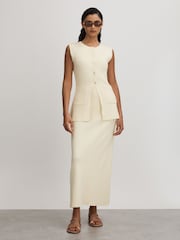 Anna Quan Knitted Cotton Sleeveless Cardigan - Image 4 of 6