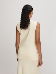 Anna Quan Knitted Cotton Sleeveless Cardigan - Image 5 of 6