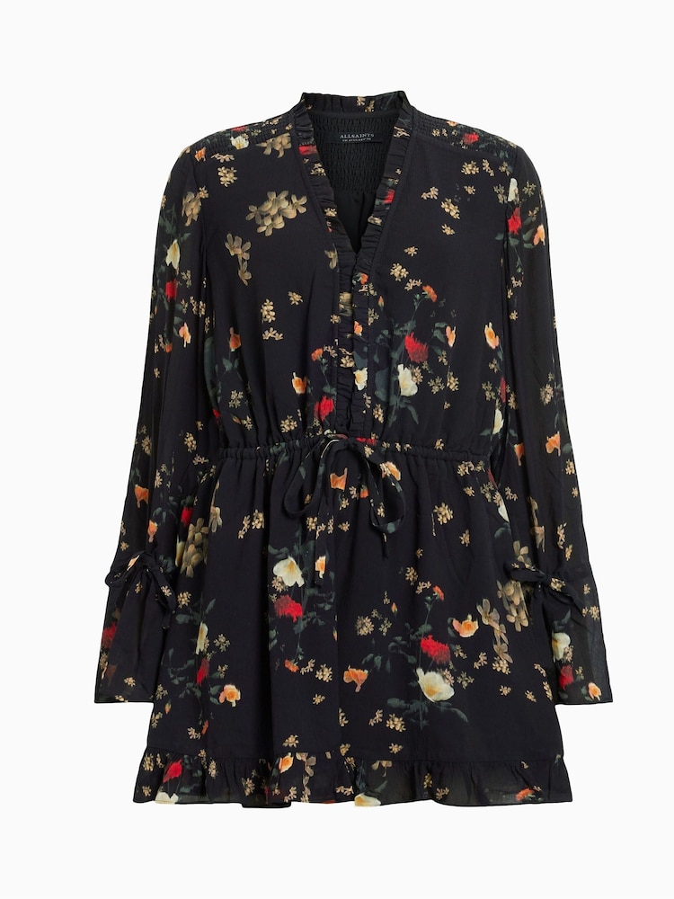 AllSaints Black Daria Kora Playsuit - Image 6 of 6