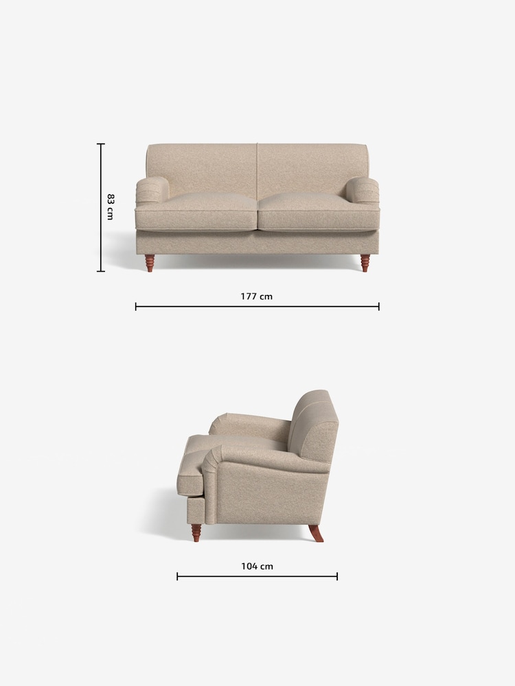 MADE.COM Basket Weave Natural Stone Orson 2 Seater Sofa - Image 3 of 3
