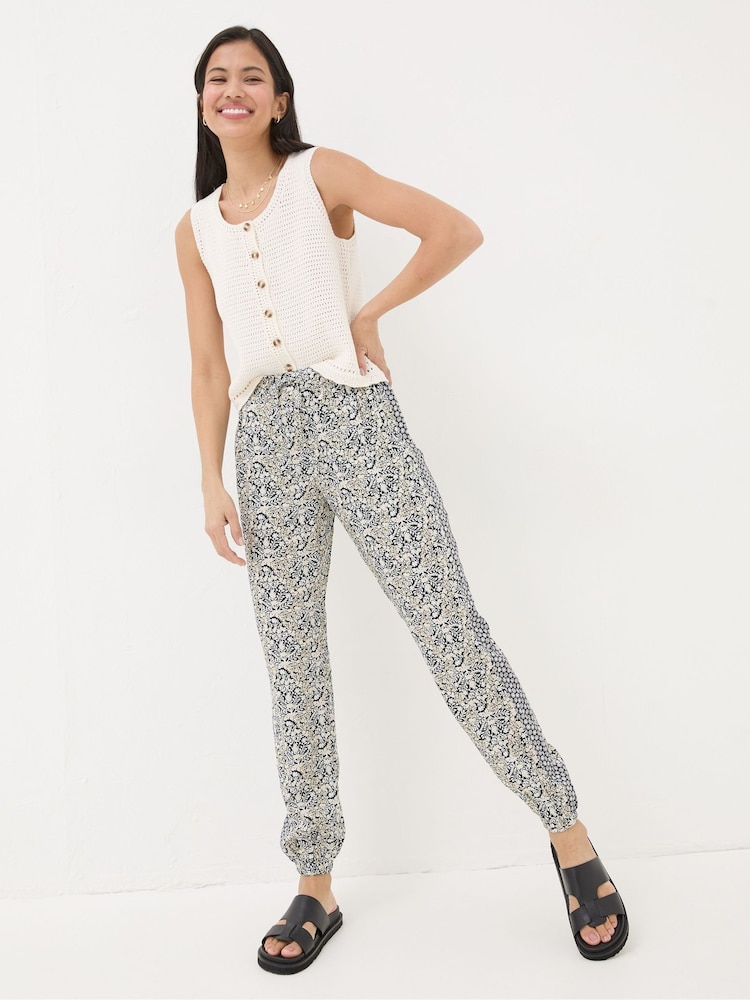 FatFace Lyme Black Inlay Floral Trousers - Image 1 of 7