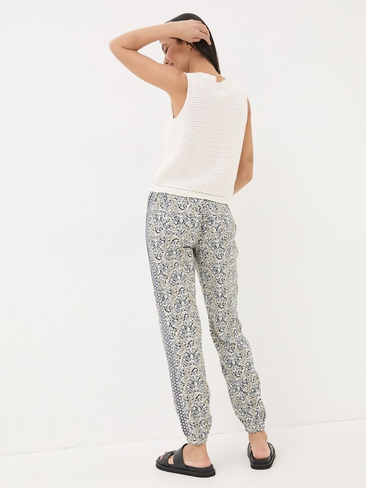 FatFace Lyme Black Inlay Floral Trousers - Image 2 of 7 FatFace Lyme Black Inlay Floral Trousers - Image 2 of 7
