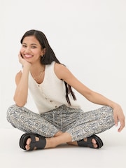 FatFace Lyme Black Inlay Floral Trousers - Image 5 of 7