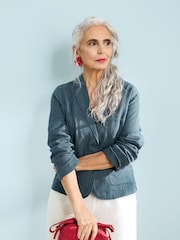 Seasalt Cornwall Blue Blinker Blazer - Image 4 of 7