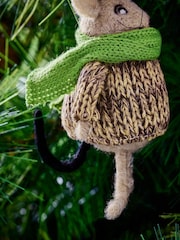 Brown Felt Mouse Christmas Bauble - Image 2 of 5