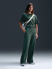 Nike Dark Green Oversized Mini Swoosh Sportswear T-Shirt - Image 1 of 5