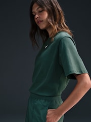 Nike Dark Green Oversized Mini Swoosh Sportswear T-Shirt - Image 3 of 5