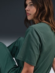 Nike Dark Green Oversized Mini Swoosh Sportswear T-Shirt - Image 4 of 5