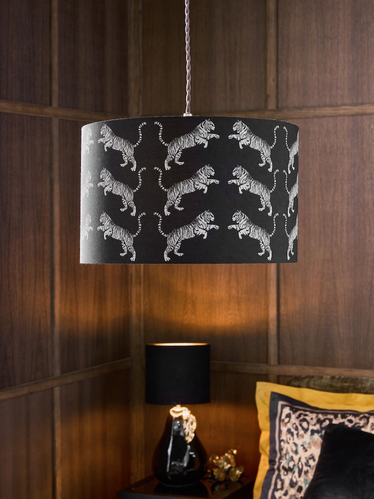 Black Tiger Print Easy Fit Shade - Image 1 of 5