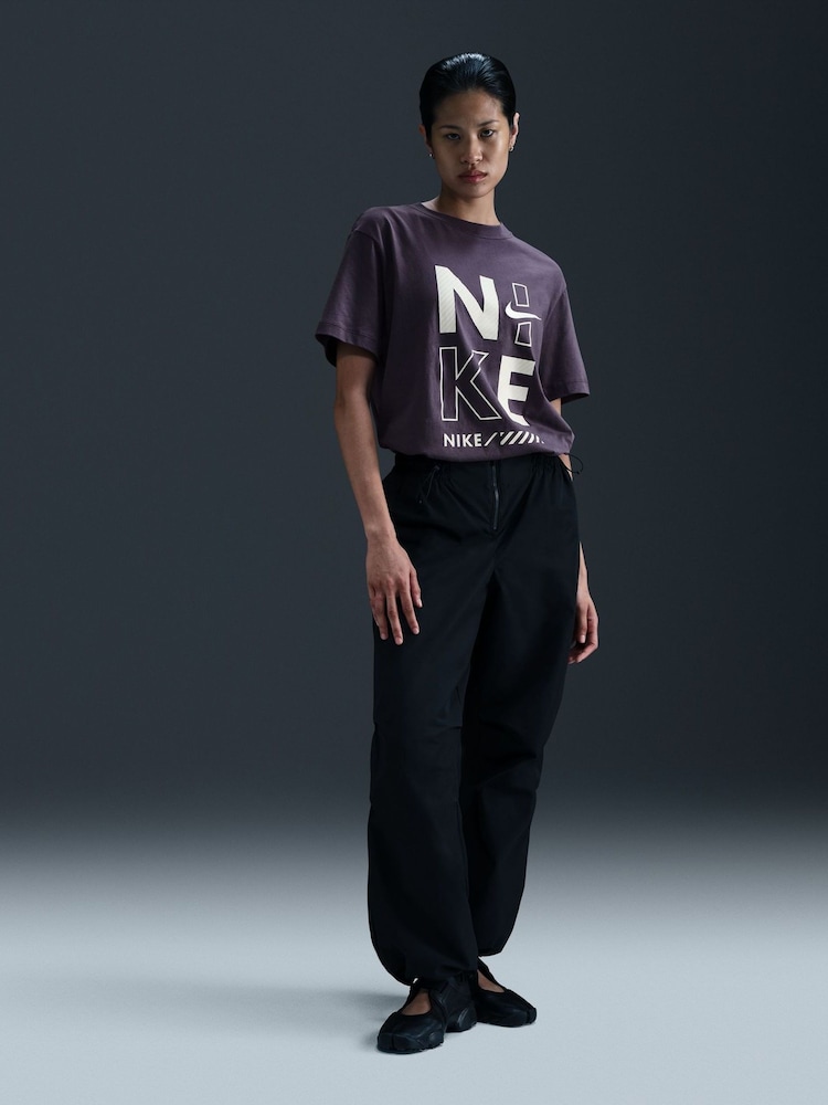 Nike Purple Short Sleeve 100% Cotton Boyfriend T-Shirt - Image 2 of 7