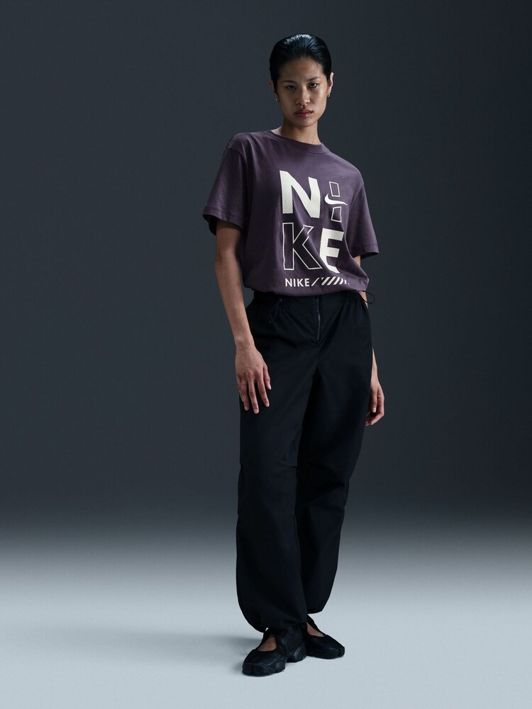 Nike Purple Short Sleeve 100% Cotton Boyfriend T-Shirt - Image 2 of 7 Nike Purple Short Sleeve 100% Cotton Boyfriend T-Shirt - Image 2 of 7