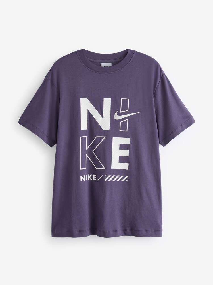 Nike Purple Short Sleeve 100% Cotton Boyfriend T-Shirt - Image 7 of 7