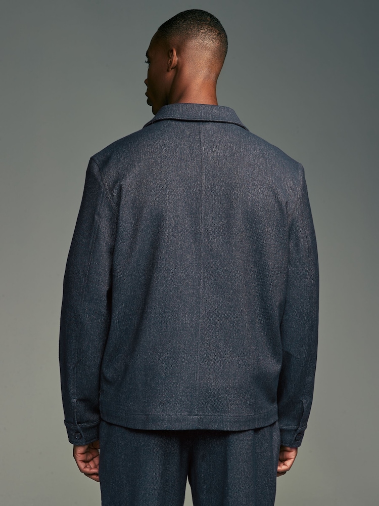 Blue EDIT Denim Look Shacket - Image 2 of 11