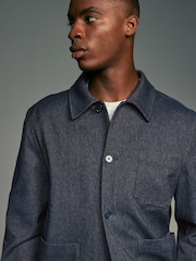 Blue EDIT Denim Look Shacket - Image 5 of 11