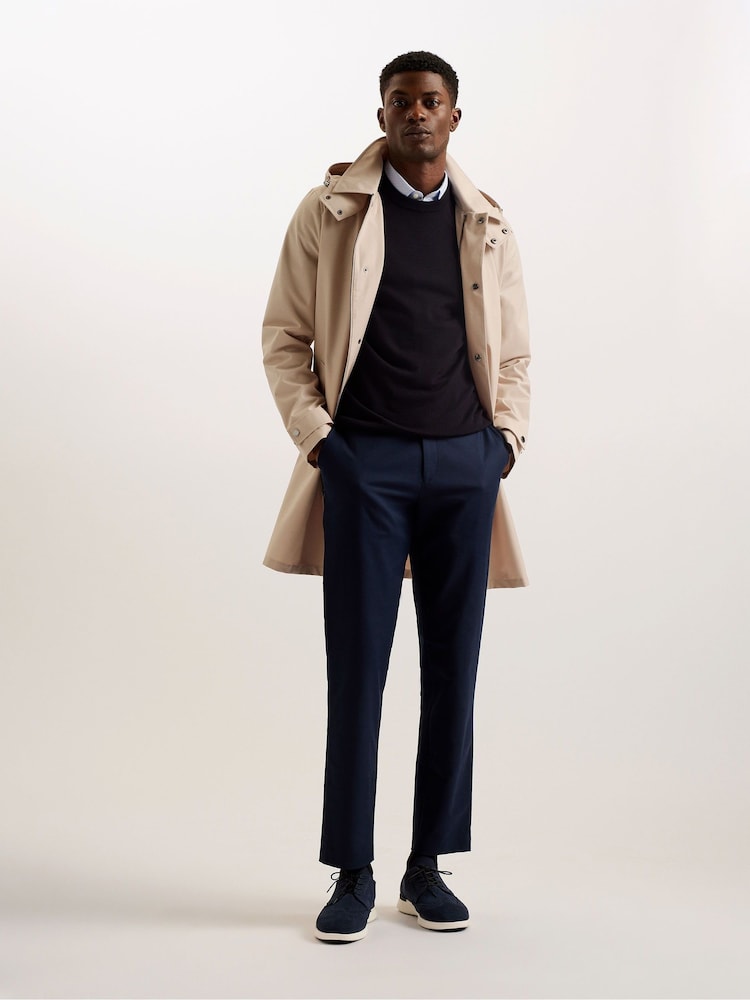 Ted Baker Brown Batterc Hooded Commuter Trench Jacket - Image 1 of 6