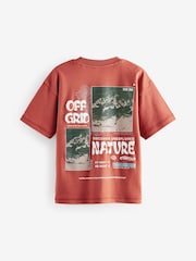 Rust Red Back Print Relaxed Fit Short Sleeve Graphic T-Shirt (3-16yrs) - Image 2 of 4