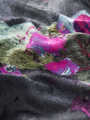 B By Ted Baker Charcoal Grey Floral Print Cosy Cardigan Jogger Pyjamas Set - Image 10 of 10