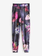 B By Ted Baker Charcoal Grey Floral Print Cosy Cardigan Jogger Pyjamas Set - Image 8 of 10