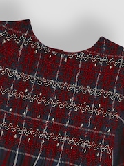 JoJo Maman Bébé Red Tartan Smocked Dress - Image 3 of 3
