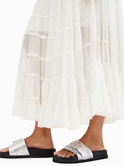 AllSaints Silver Ellie Stud Sliders - Image 2 of 7