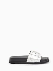 AllSaints Silver Ellie Stud Sliders - Image 3 of 7